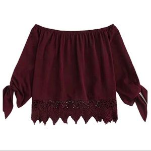 Off The Shoulder Pullover Crop Top